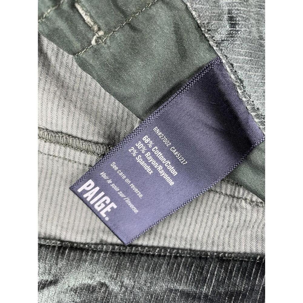 Anthropologie Paige Sutton Ultra High-Rise Corduroy Pants Olive Green Women's 28 - Picture 10 of 10